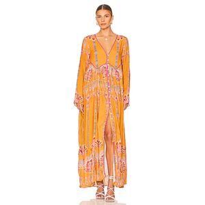 Free People Boho Chic Foley S Dress Daylight Combo flowy Prairie Western Cottage